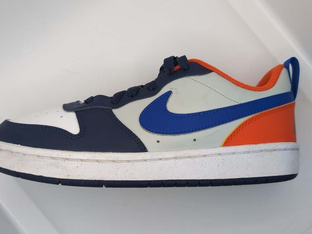 Nike Court Borough Low Recraft GS Navy/Orange Sneakers LEFT SHOE (amputee) 5Y